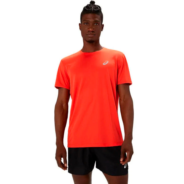 Asics Remeras Masculino Running Silver Ss Top True Red
