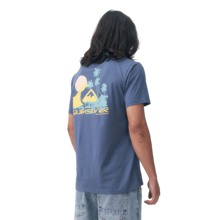 Quiksilver Remeras Masculino Moda Palm Lines Vintage Indigo