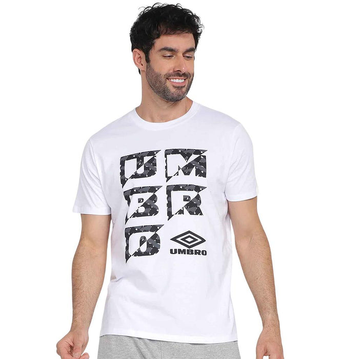 U11L109-222 Umbro Remeras Masculino Running Large Duo Branco