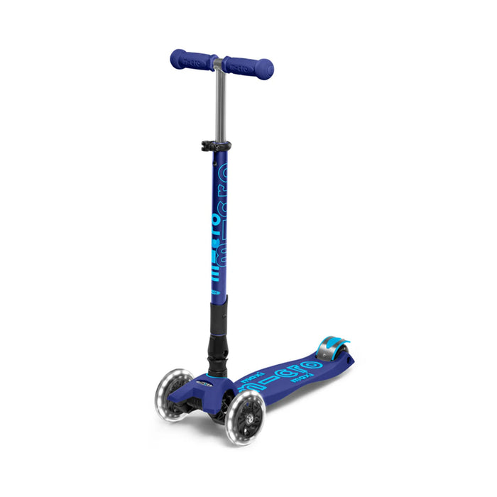 SCOOTER Maxi Micro Deluxe Foldable Navy LED