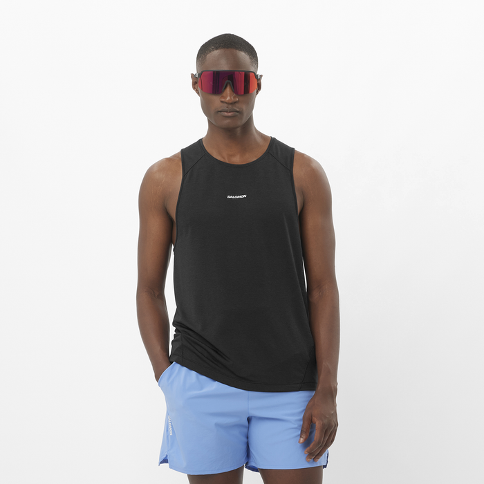 Salomon Musculosas Masculino Running SHKout Core Tank  Black