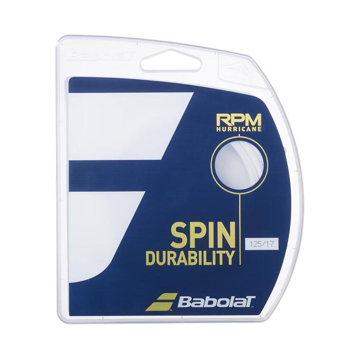 241141-101 Babolat Cuerdas Tenis Rpm Hurricane 12M Blanco
