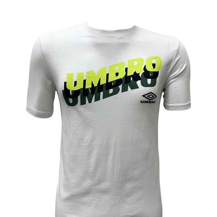 Umbro Remeras Masculino Running Duo Lettering Branco