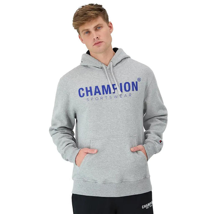 GF89H58637B-1IC CHAMPION PRENDAS CANGUROS MASCULINO MODA POWERBLEND GRAPHIC HOODIE OXFORD GRAY