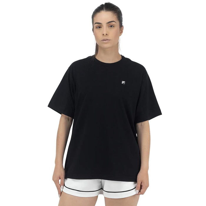 Fila Remeras Femenino Moda Oversized Letter Graphic Black