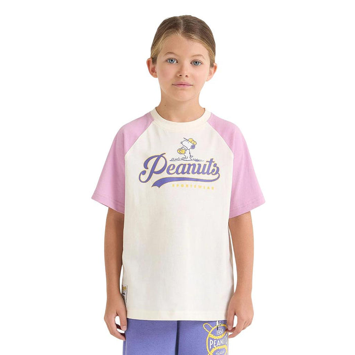 502.182134-55094 Diadora Remeras Niños Moda Ju. T Shirt Ss Peanuts Violet Mist