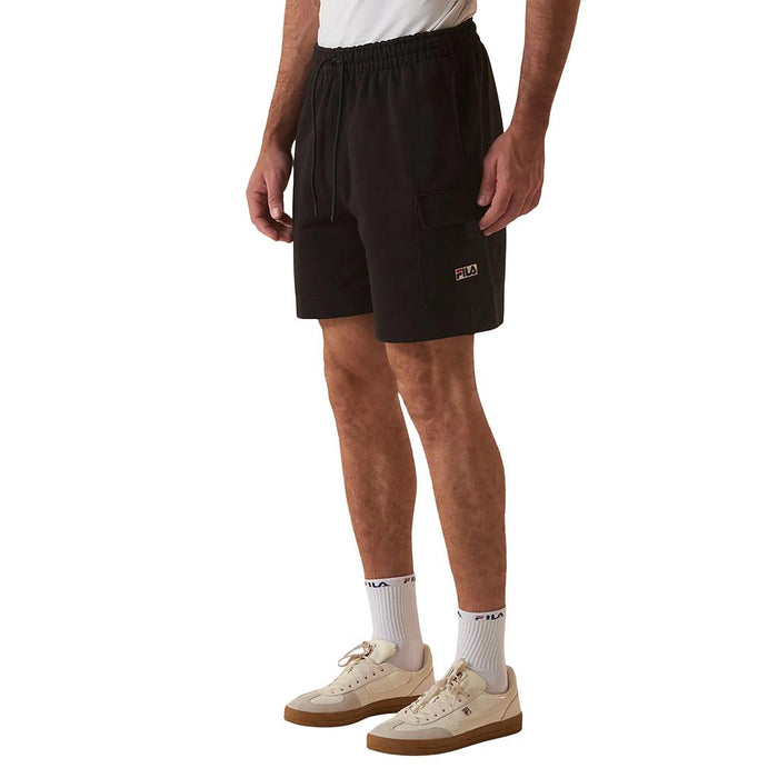 F11L01721-160 FILA PRENDAS BERMUDAS MASCULINO MODA COMFORT CARGO LETTER BLACK