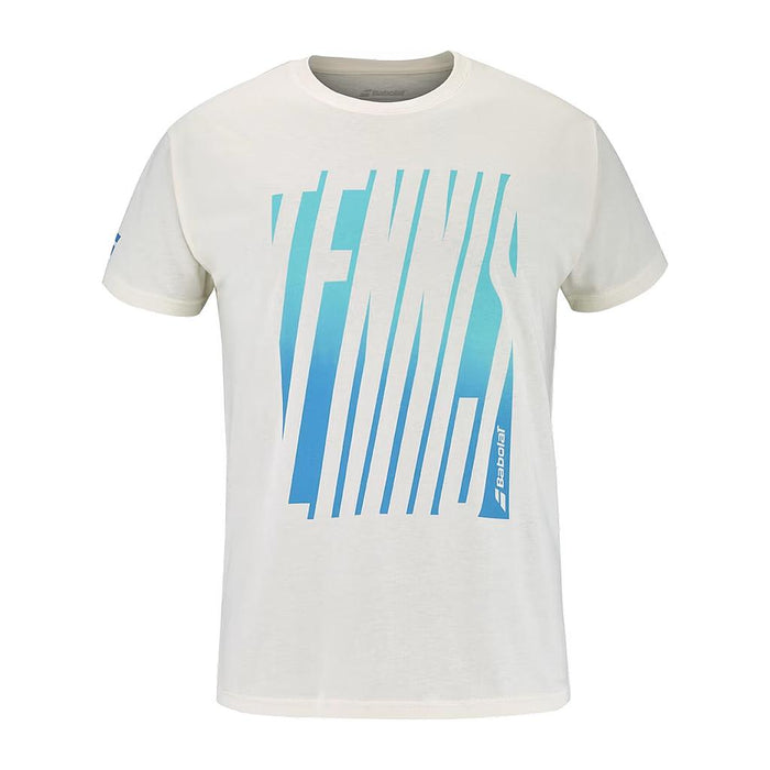 4MS25445-1100 BABOLAT PRENDAS REMERAS MASCULINO TENIS EXERCISE MESSAGE TEE MEN CANNOLI CREAM