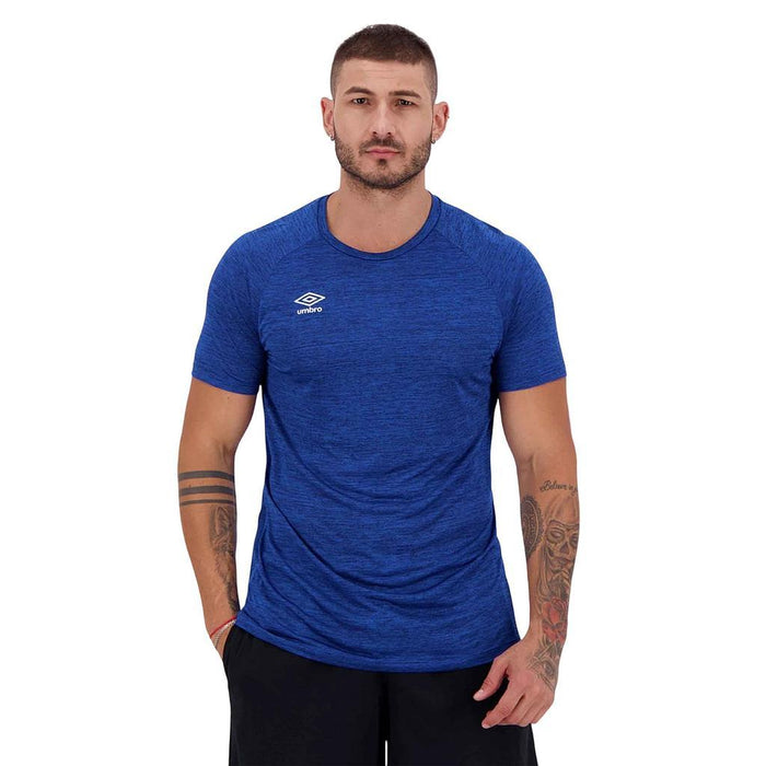 Umbro Remeras Masculino Running TWR Flat New Mescla Azul
