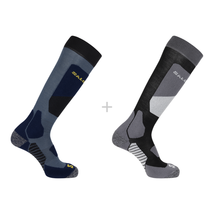 Salomon Medias Unisex Running Socks S/Access 2-Pack Black/Copen Blue