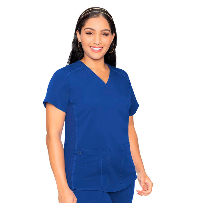 Uniforme MED COUTURE Femenino V-Neck Shirttail Top