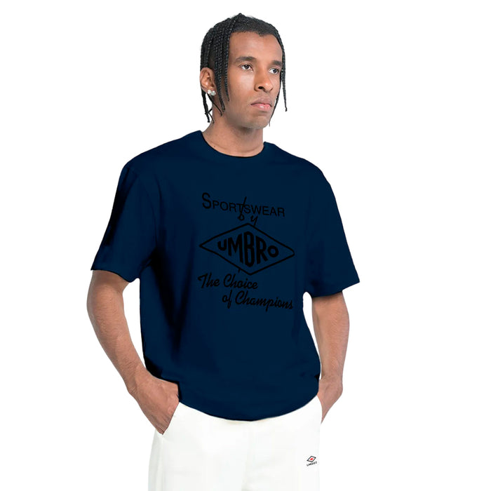 Umbro Remeras Masculino Moda Choice Of Champions Tee Marino