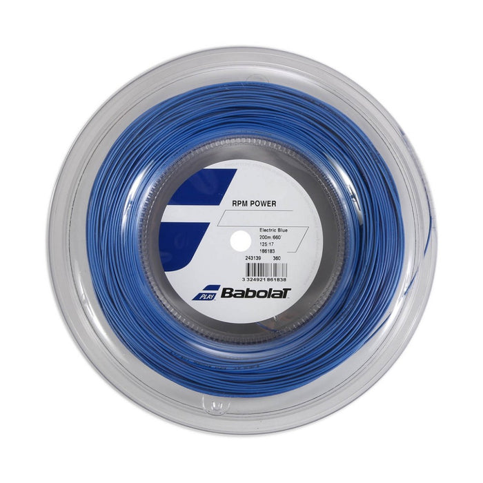 243139-360 BABOLAT ACCESORIOS TENIS CUERDAS RPM POWER 200M BLEU ELECTRIQUE