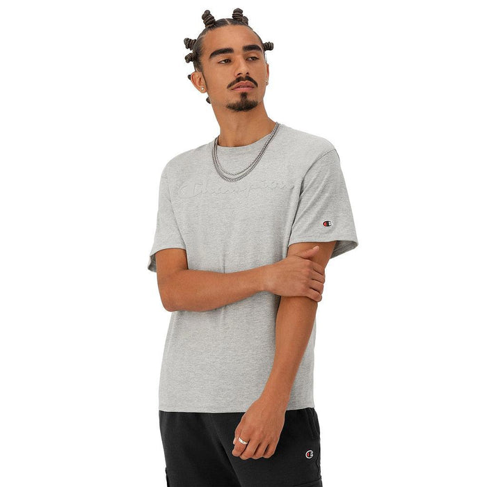 Champion Remeras Masculino Moda Classic Graphic Tee Oxford Gray