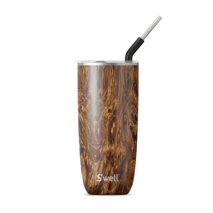 5057982102234 SWELL BAZAR VASO TERMICO C/PAJITA TEAKWOOD 700ML