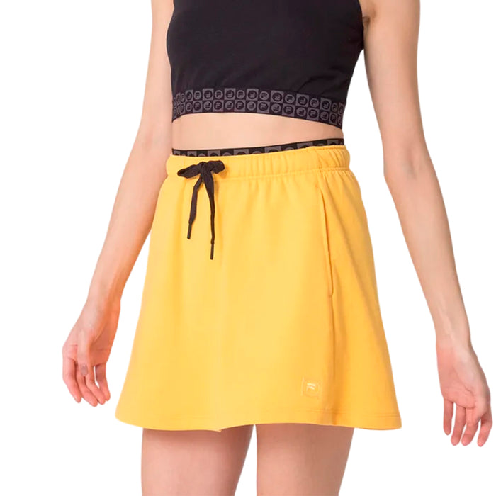 Fila Polleras Femenino Moda Skirt Elastic Banana/Black