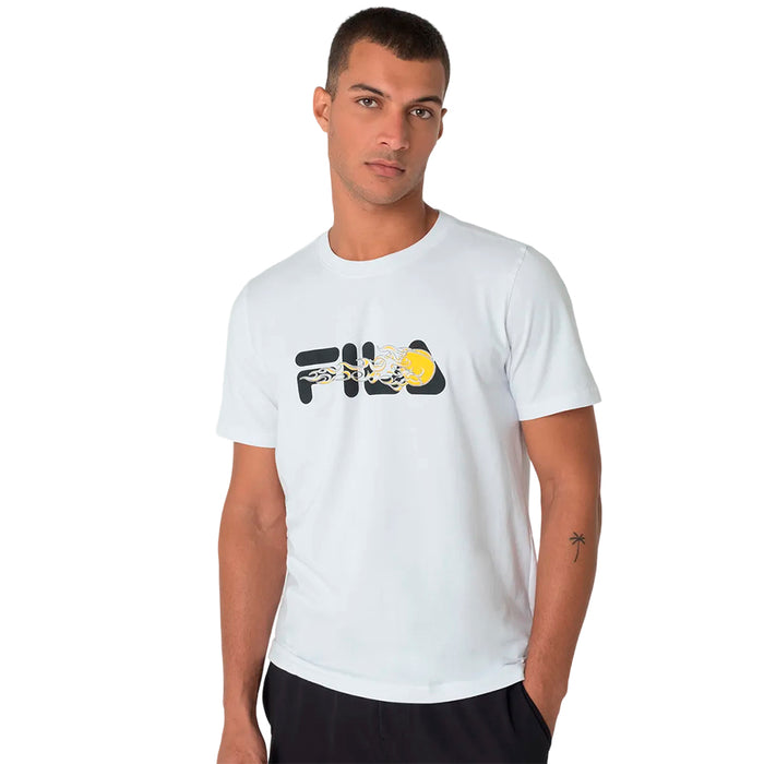 F11TN00313-172 FILA PRENDAS REMERAS MASCULINO TENNIS GRAPHICS WHITE/BLACK