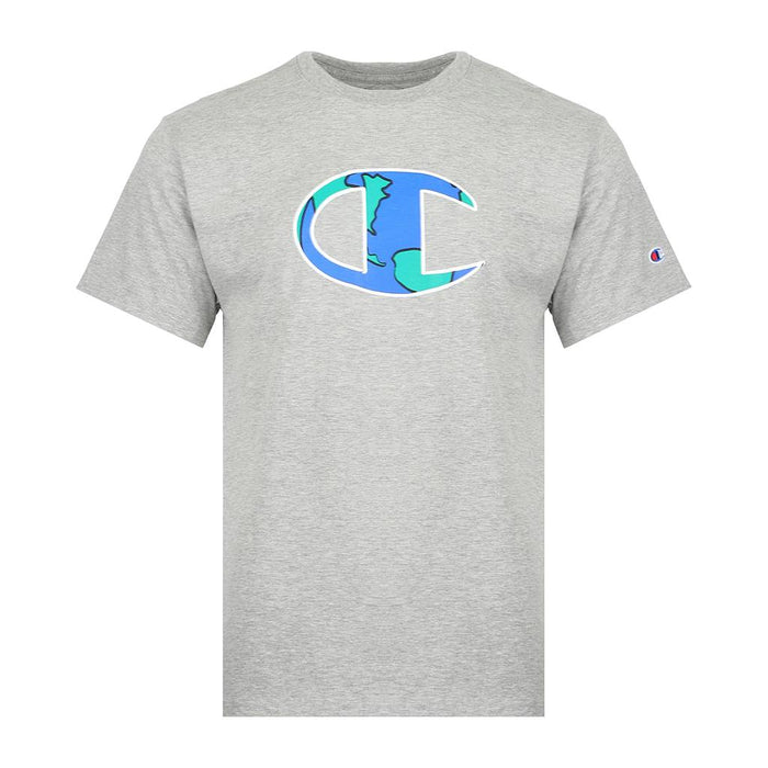 Champion T-Shirt Masculino Classic Graphic Tee Oxford Gray