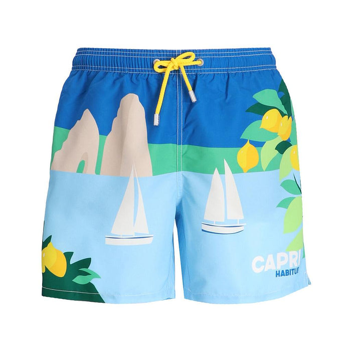 GUS0009-02655H MC2 PRENDAS SHORTS MASCULINO MODA GUSTAVIA PLACED PRINT CAPRI POSTCARD 17