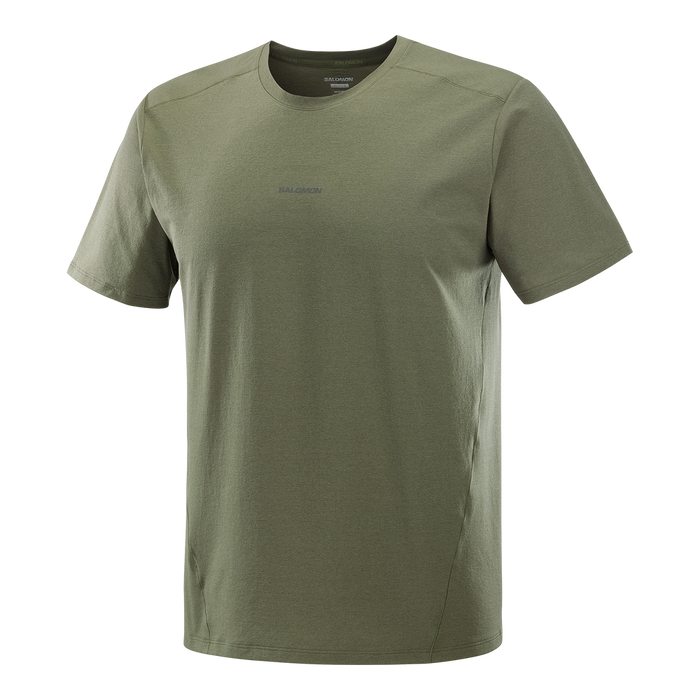 LC2438700 Salomon Prendas Remeras Masculino Running Trackline SS Tee Grape Leaf