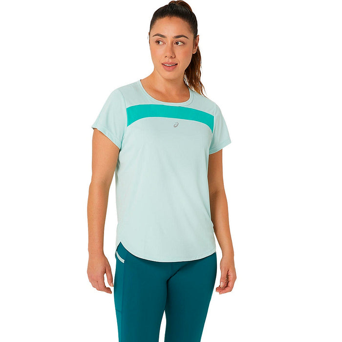 Asics Remeras Femenino Training Training Mesh Short Sleeve Top Pale Blue