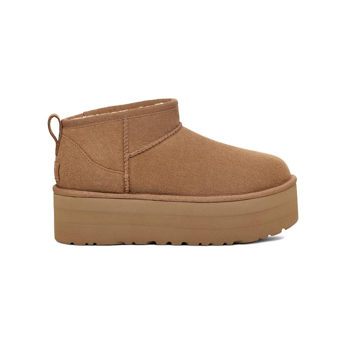 UGG Slipper Femenino Moda Classic Ultra Mini Platform Chestnut