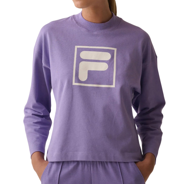 F12L01569-3618 FILA PRENDAS SUETER FEMENINO MODA COAT WHITE F BOX II BLUISH VIOLET