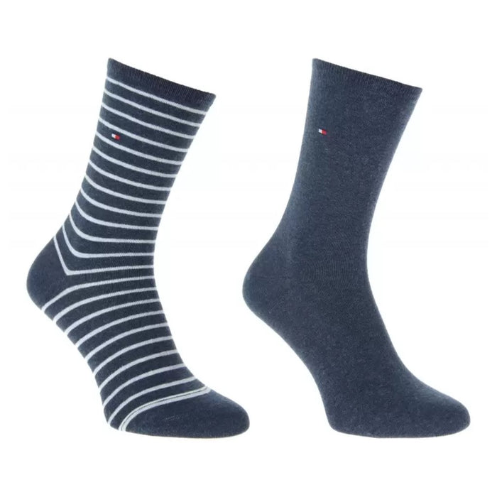 443015001-356 TOMMY HILFIGER ACCESORIOS LSTH FEMENINO SMALL STRIPE 2P MEDIAS PARA DAMA