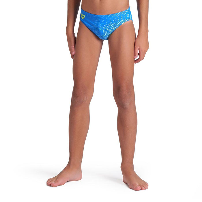 008148-806 Arena Short de baño Niños Natacion Dim Light Swim Briefs Blue China Artic Lime