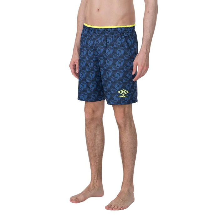 Umbro Bermudas Masculino Futevolei Long Shorts Deg. Marino/Lima
