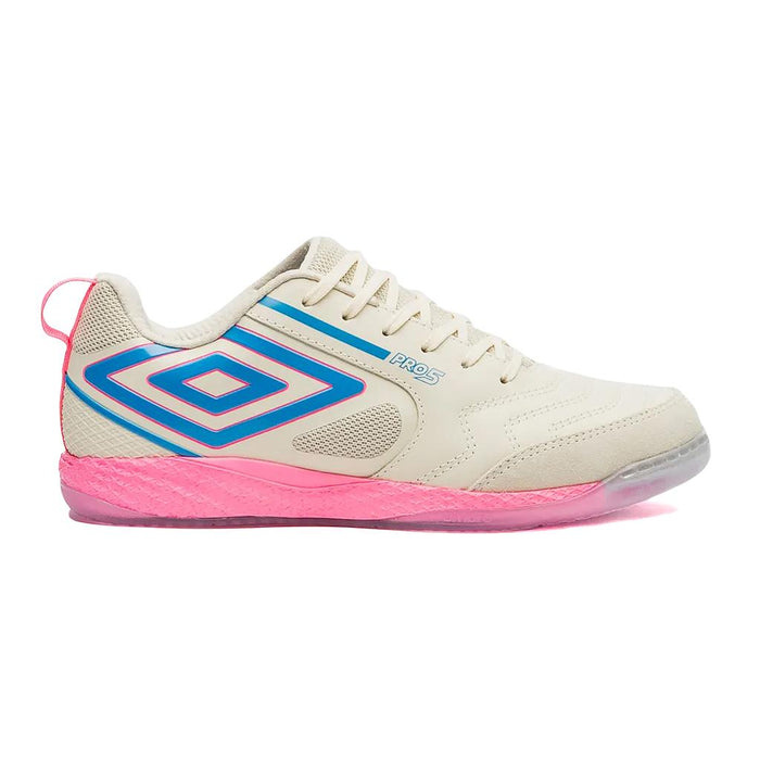 Umbro Indoor Unisex Futbol Pro 5 Bump White Asparagus/Cloisonne/Fluor Pink