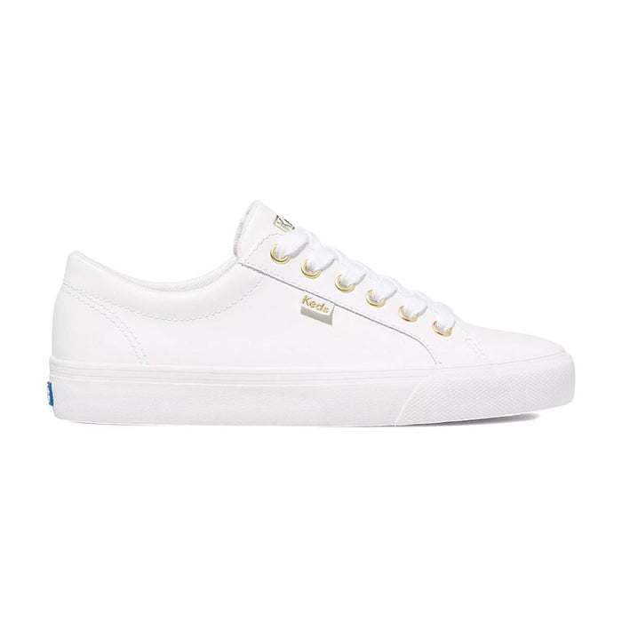 Keds Lifestyle Femenino Moda Jump Kick Leather White/Gold