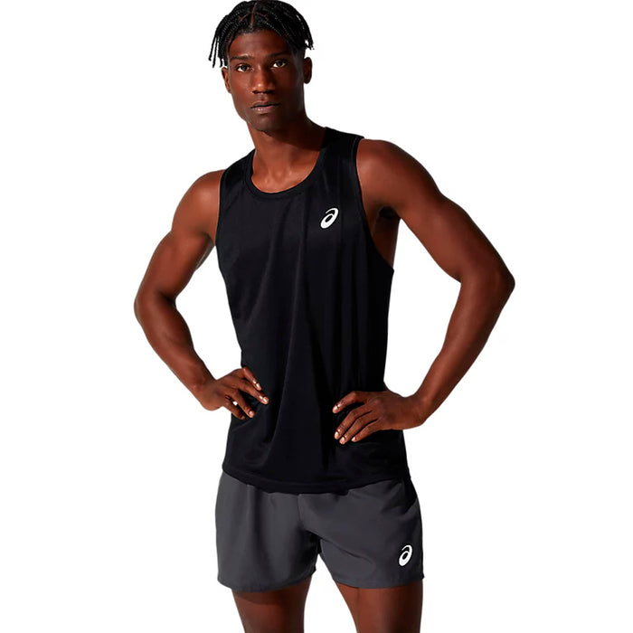 Asics Camisillas Masculino Running Silver Singlet Performance Black
