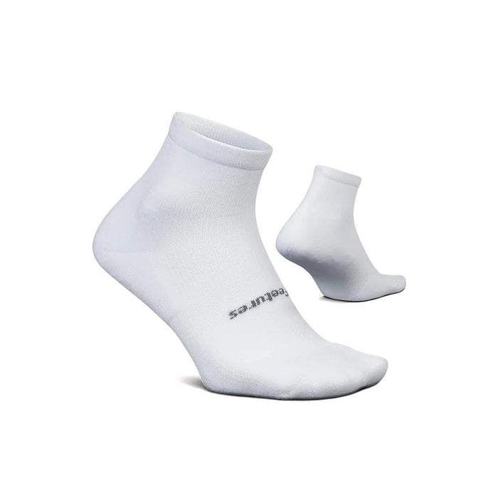 FA20002 Feetures Medias Unisex Running Max Cushion Quarter White
