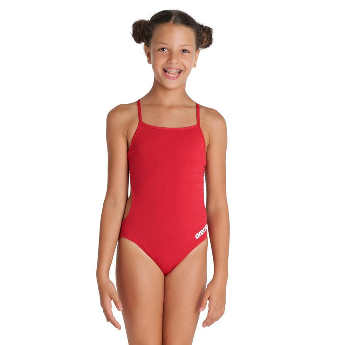 004765-450 Arena Traje de baño Niños Natacion Swimsuit Challenge Solid Red White