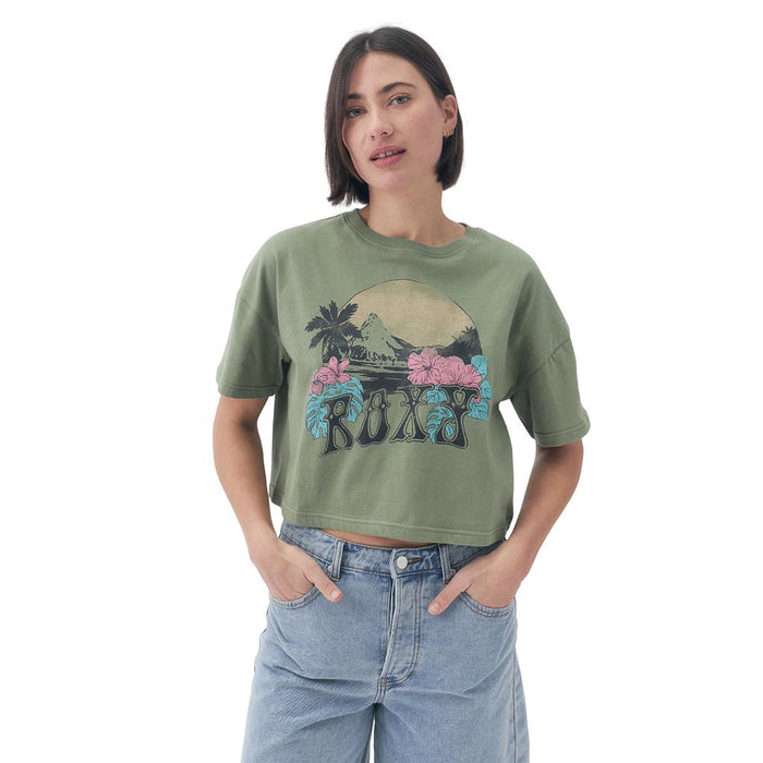 Roxy Remeras Femenino Moda Capri Verde