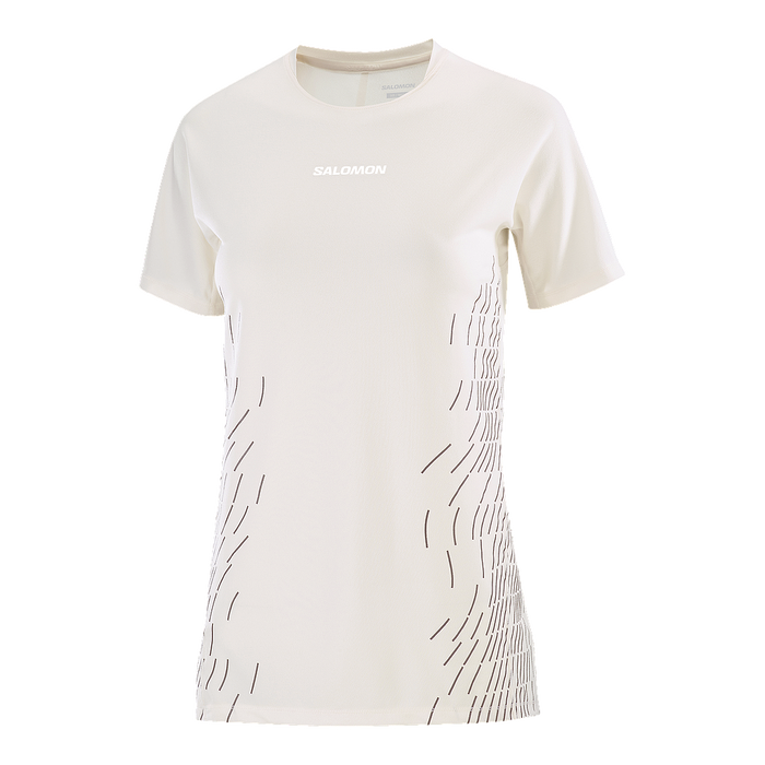 Salomon Remeras Femenino Running Sense Aero Ss Tee Gfx White