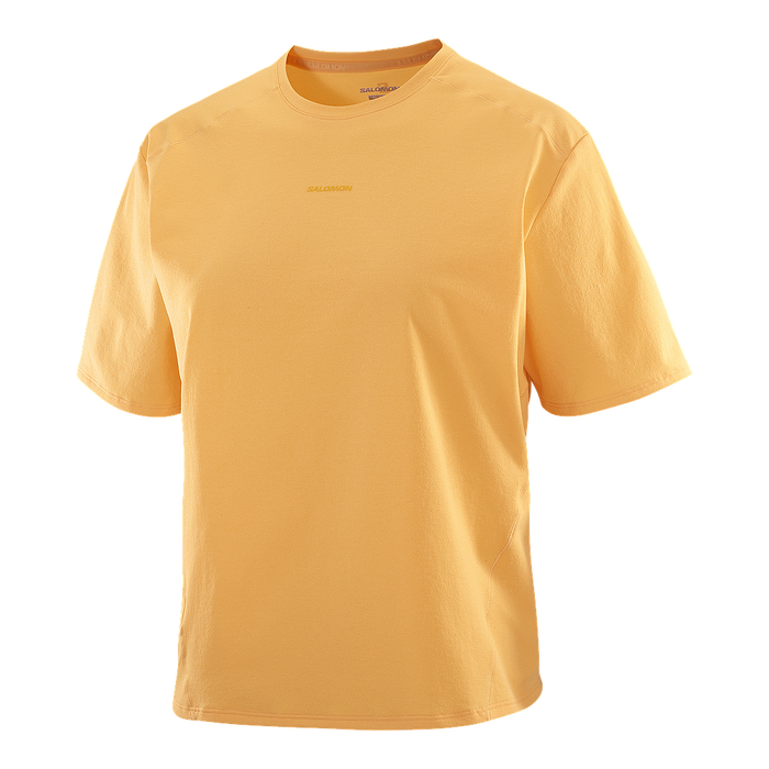 Salomon Remeras Femenino Running Trackline Ss Tee Warm Apricot