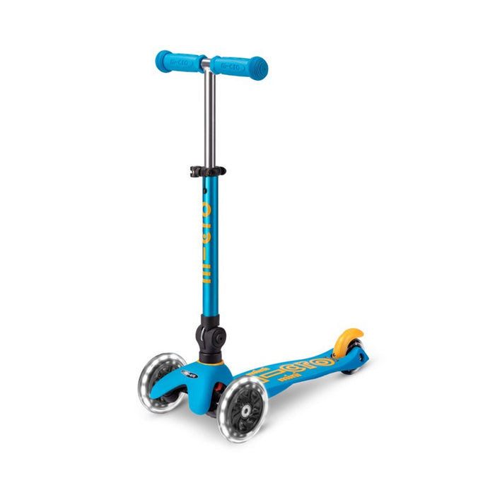 SCOOTER Mini Micro Deluxe Foldable LED Ocean Blue