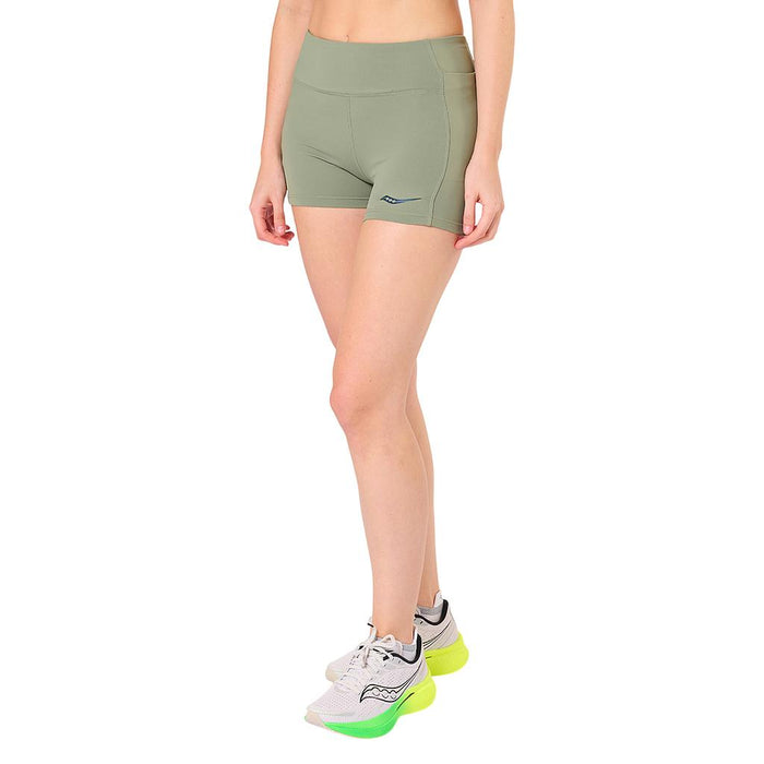 Saucony Shorts Femenino Running Fortify 3 Olive