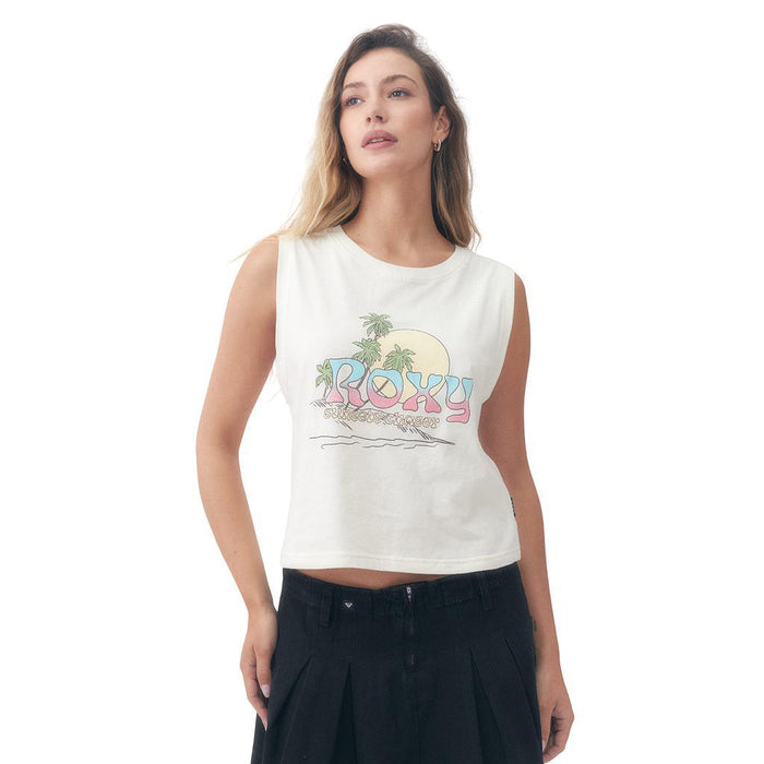 Roxy Musculosas Femenino Moda Lineup Crew Crudo