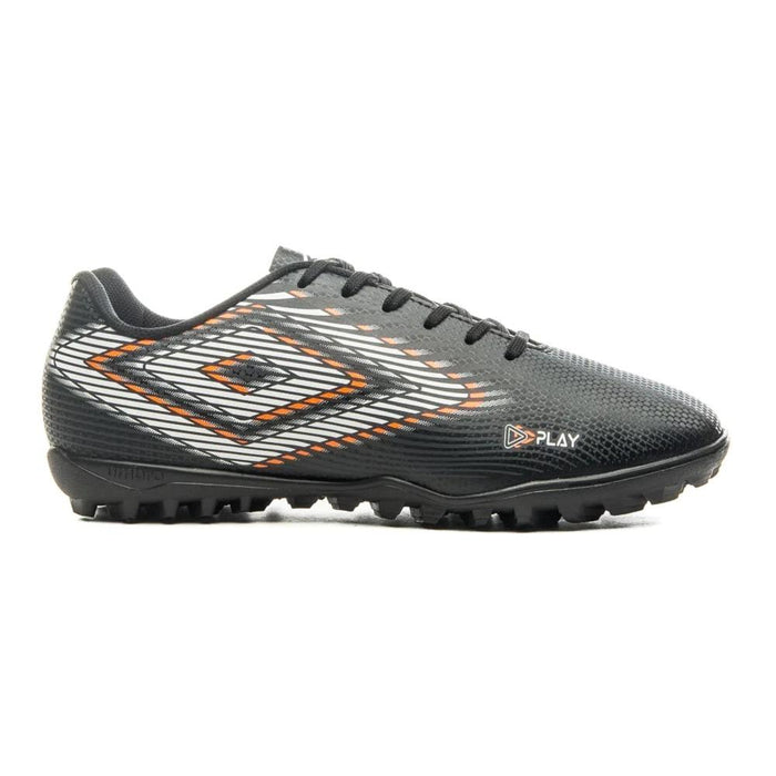 Umbro Futbol Society Masculino Play Negro/Blanco/Naranja Fluor