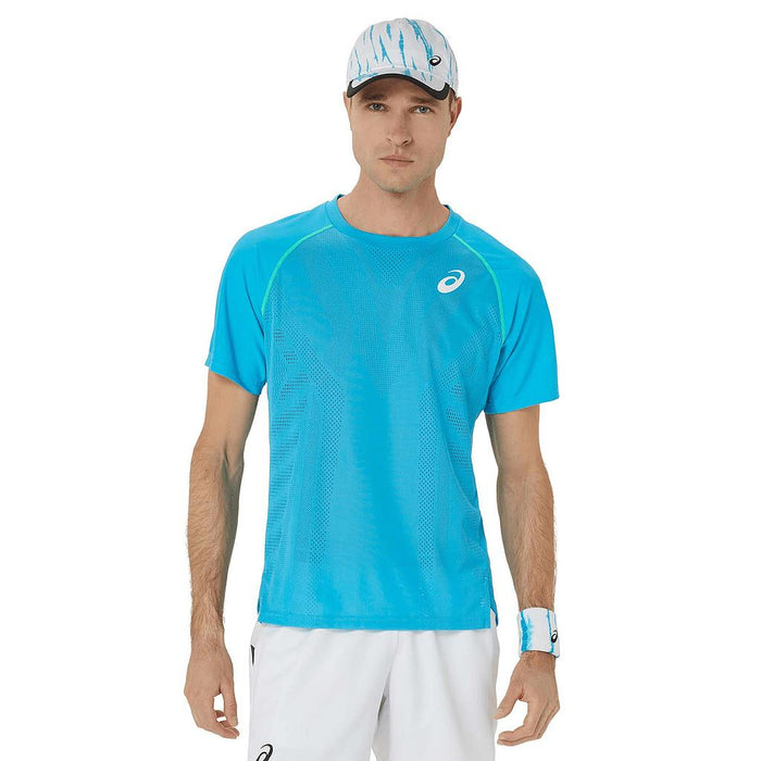 Asics Remeras Masculino Running Men Match Actibreeze Ss Top Digital Aqua
