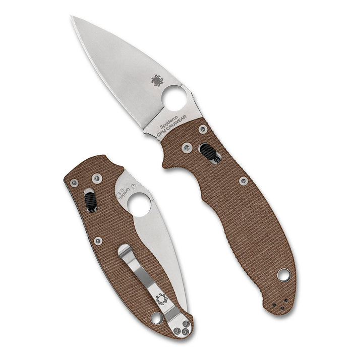 Cuchillo SPYDERCO Manix 2 Brown Canvas Micarta CPM CRU-WEAR