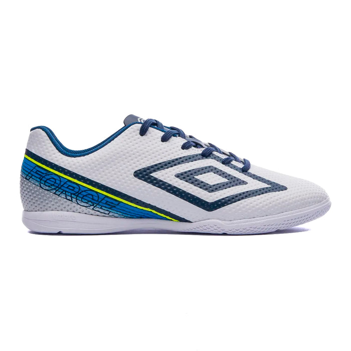 U01FB00218-273 Umbro Calzados Indoor Masculino Futbol Force White/Navy/Cloisonne