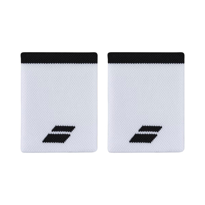 Babolat Tenis Munhequeras Logo Jumbo Wristband White/Black