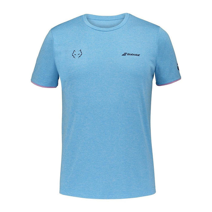 Babolat Remeras Masculino Padel Crew Neck Tee Lebron Cyan Blue Hthr