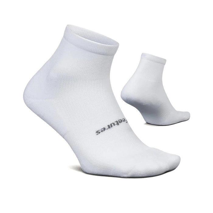 FA25003 Feetures Medias Unisex Running Ultra Light Quarter White