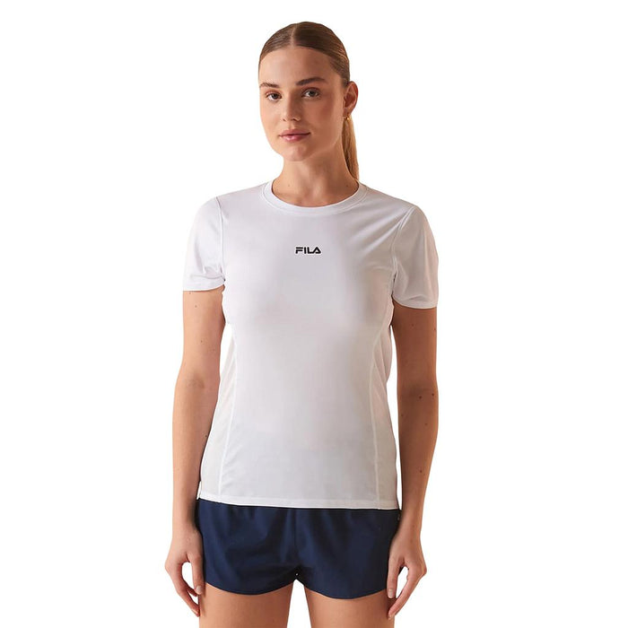 F12R00317-100 FILA PRENDAS REMERAS FEMENINO RUNNING CORE RUN WHITE