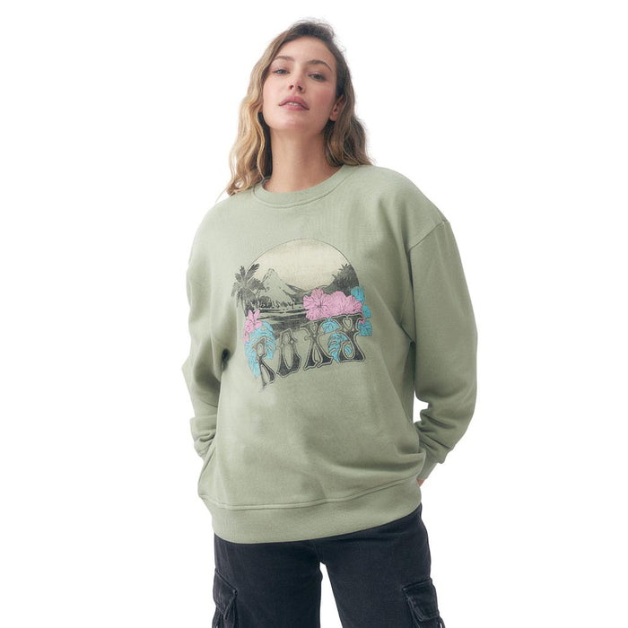 Roxy Sueters Femenino Moda Tall Green